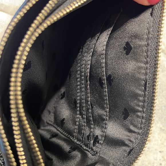 KATE SPADE Double Zip Wristlet Floral Medium navy blue - Picture 8 of 16